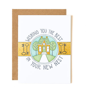 New Home New Nest Letterpress Card - Northlight Homestore