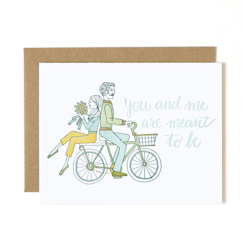 You and Me Letterpress Card