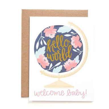 Welcome Baby Globe Card - Northlight Homestore