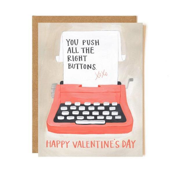 Valentine Typewriter Card