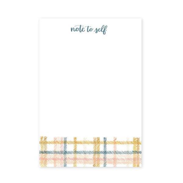 Note To Self Plaid Notepad 20.5cm x 14cm