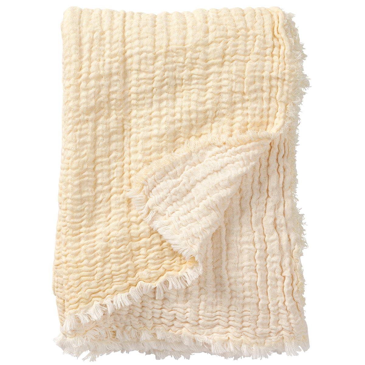 Duo Lemon 130x170cm Organic Cotton/Linen Blanket