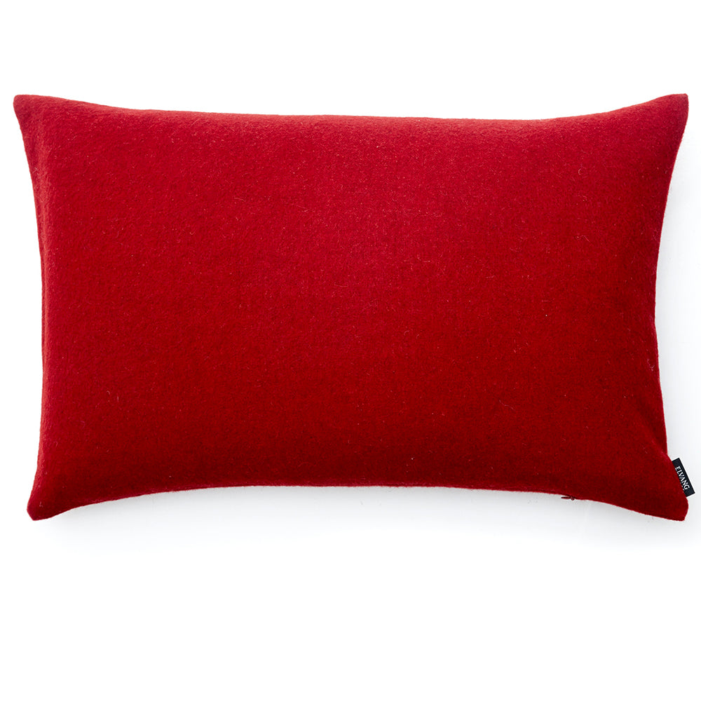Luxury Red 40x60cm Baby Alpaca Wool Cushion Cover