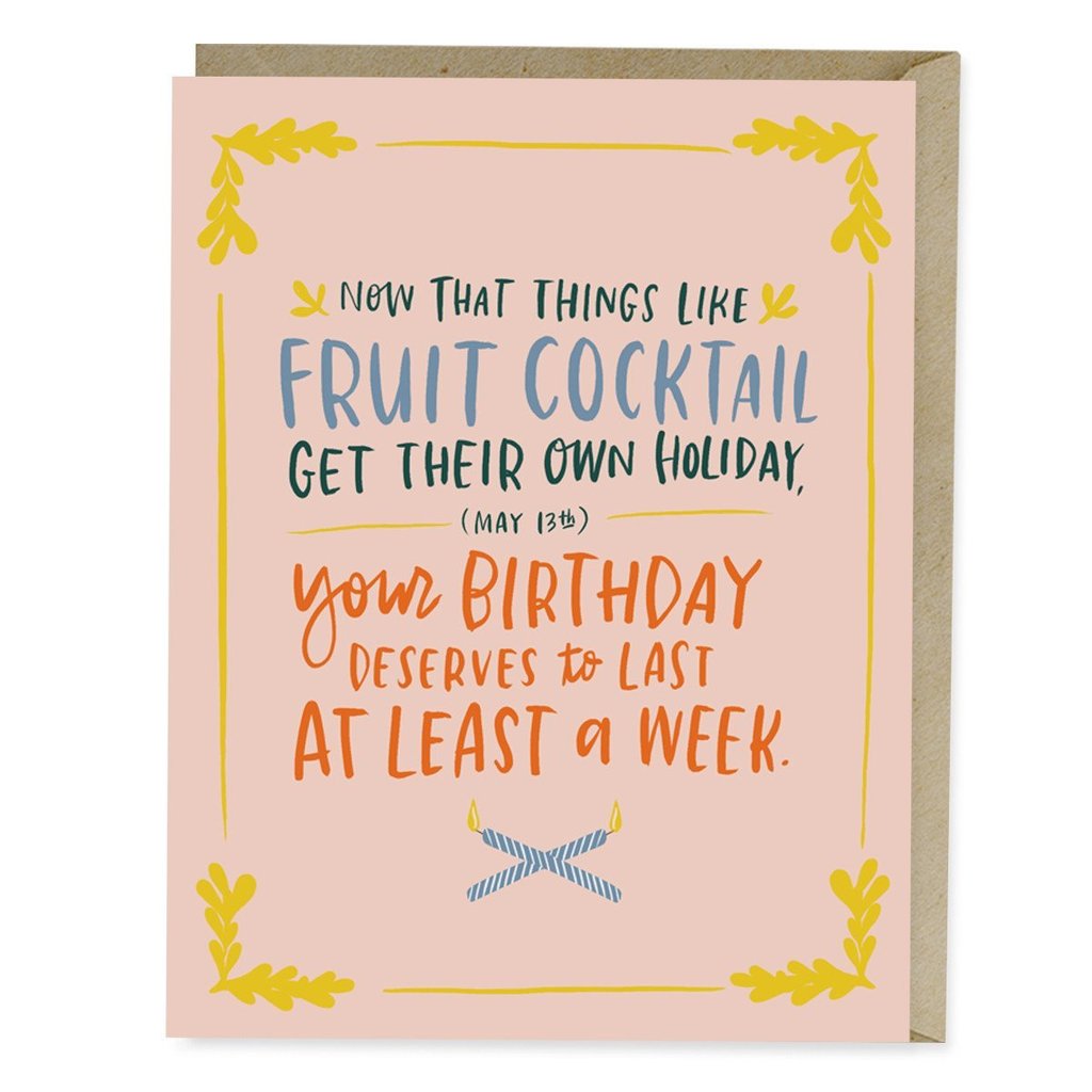 Fruit Cocktail Birthday Card - Northlight Homestore