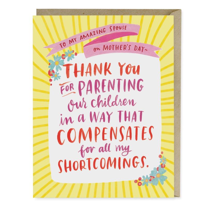 Parenting Shortcomings Mother's Day Card