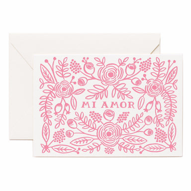 Letterpress Mi Amor Card - Northlight Homestore