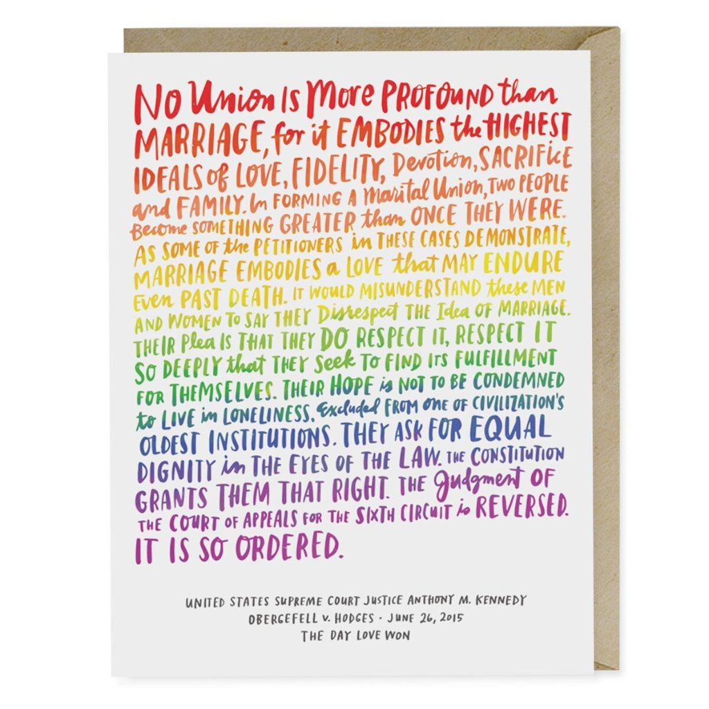 Love Wins Wedding Card - Northlight Homestore