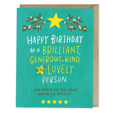 Birthday President Card - Northlight Homestore