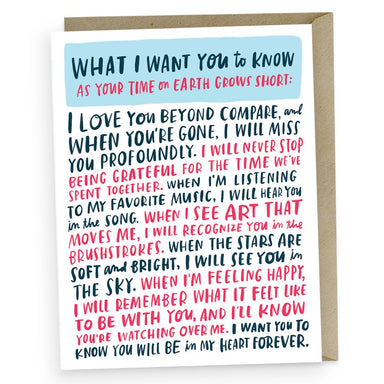Your Time On Earth Empathy Card - Northlight Homestore