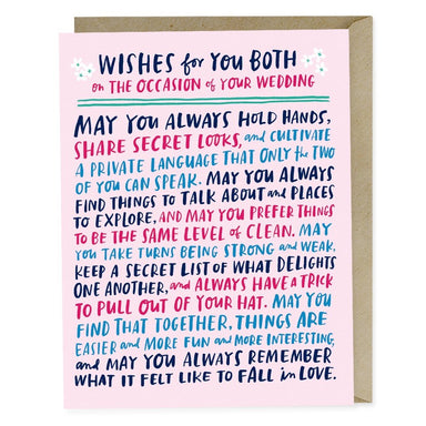 Wishes For You Both Wedding Card - Northlight Homestore