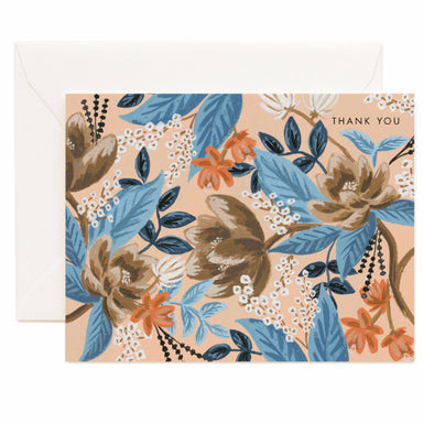 Blue Floral Thank You Card - Northlight Homestore