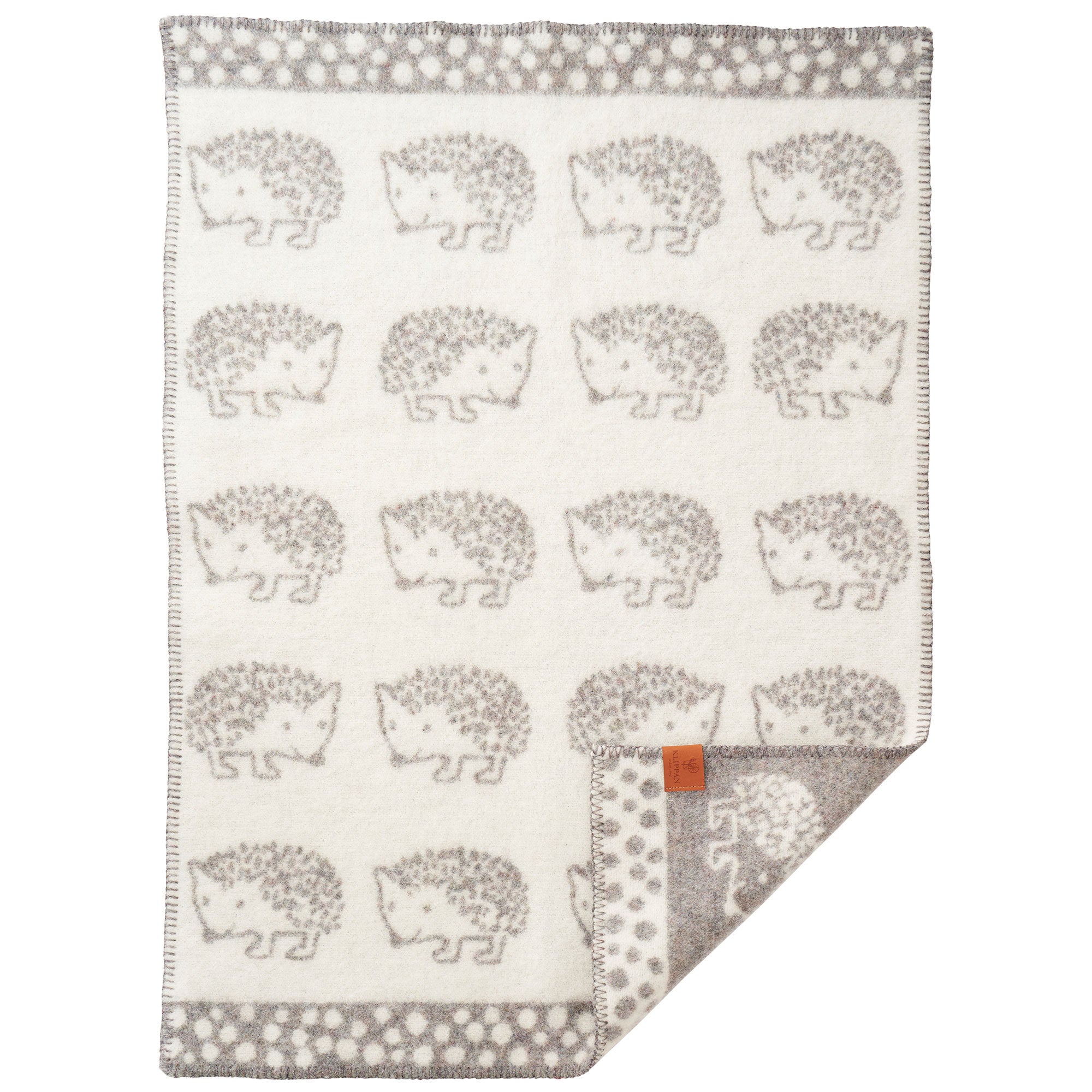 Hedgehog Grey 65x90cm Eco Lambswool Blanket