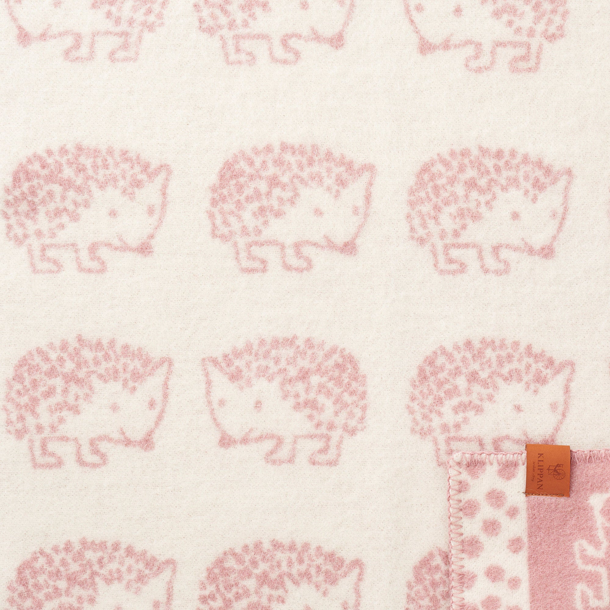 Hedgehog Pink 65x90cm Eco Lambswool Blanket