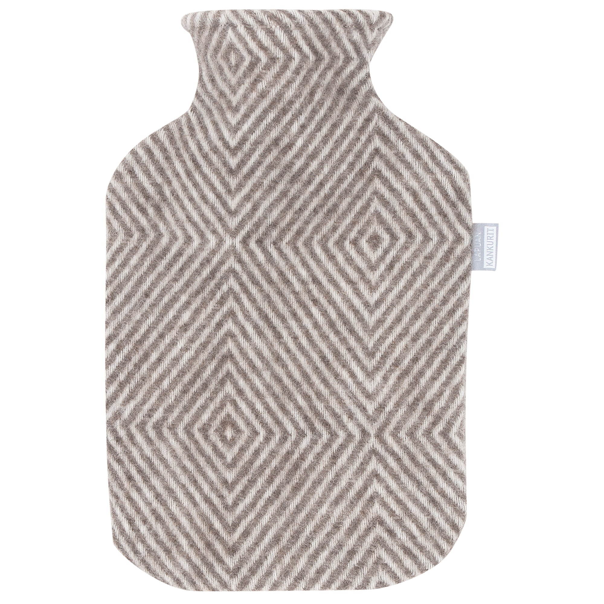 Maria Taupe Brown-White Wool Hot Water Bottle