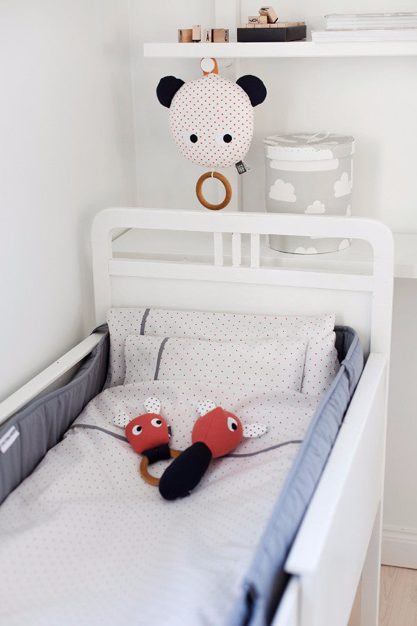 Skummis Children's Crib Bedset White/Grey - Northlight Homestore