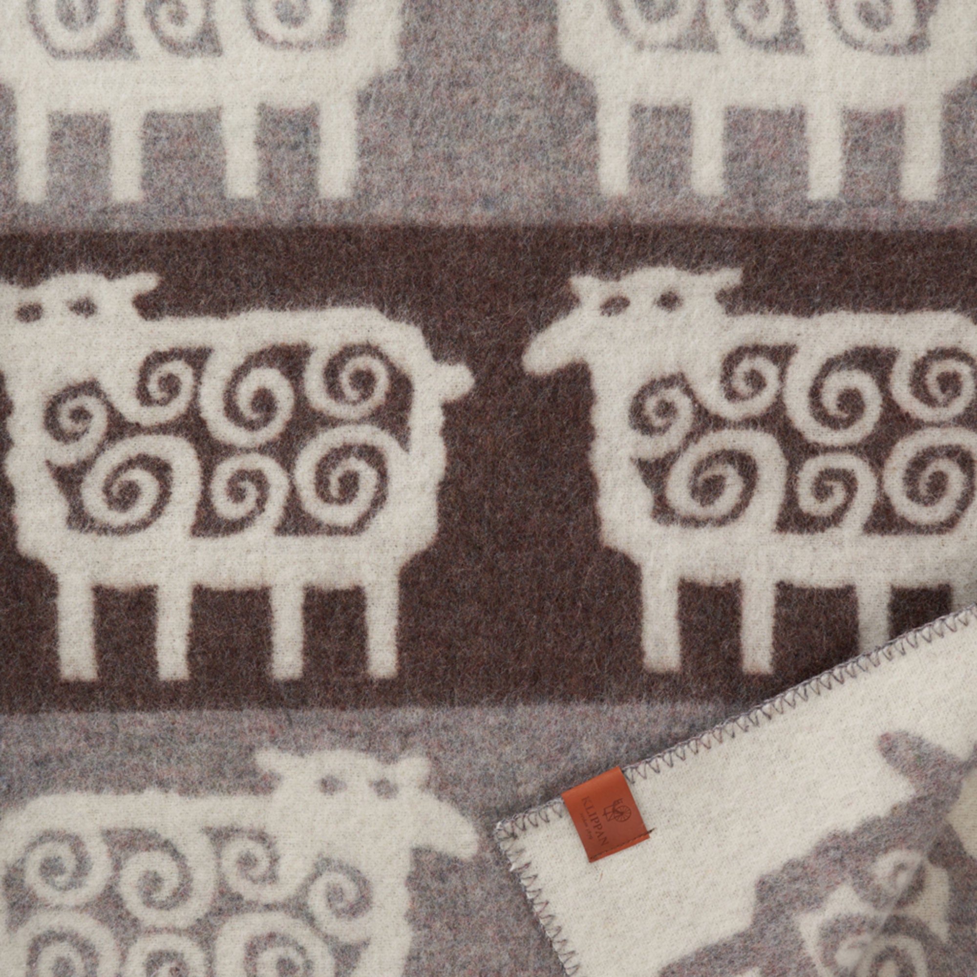 Sheep Stripe130x180cm Woven Eco Lambswool Blanket