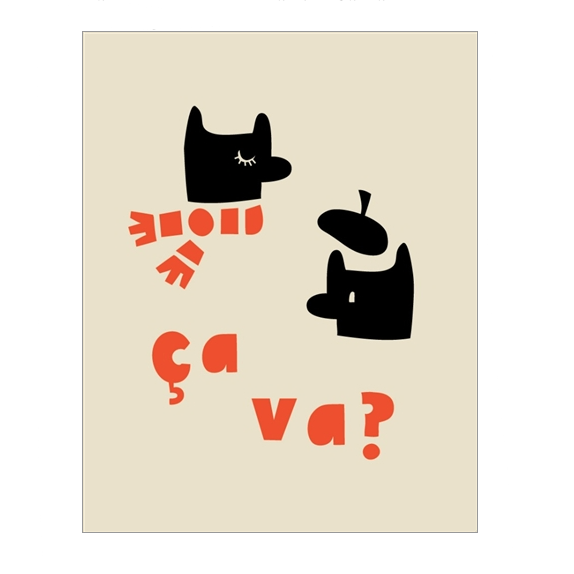 Paris - Ca Va? Greetings Card - Northlight Homestore