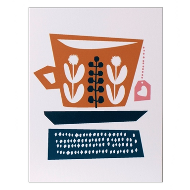 Folk & Flora - One, Two, Tea Greetings Card - Northlight Homestore