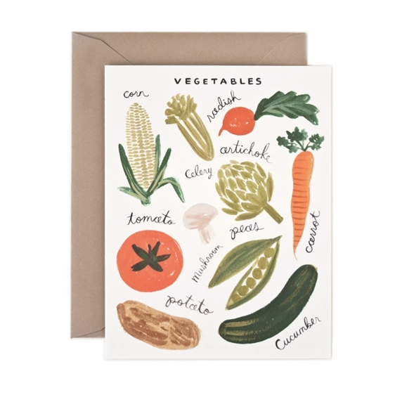 Vegetables Card - Northlight Homestore
