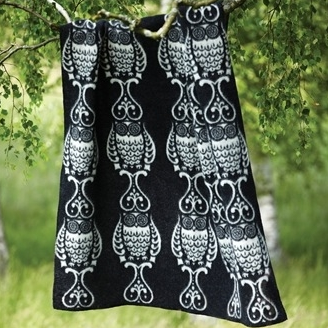 Owl Black Eco Wool Blanket - Northlight Homestore