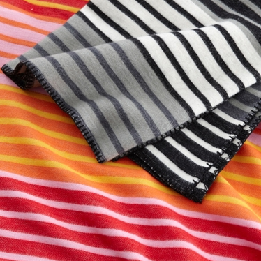 Stripe Cotton Children's Blanket Magenta - Northlight Homestore