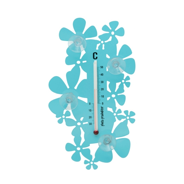 Flower Turquoise Thermometer - Northlight Homestore