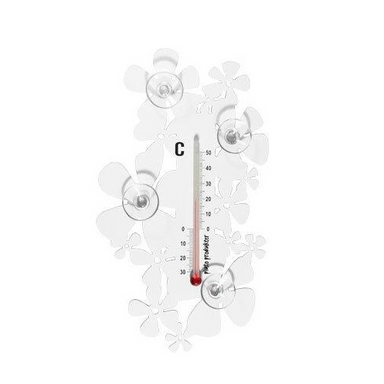 Flower White Thermometer - Northlight Homestore