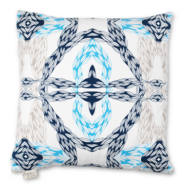 Wavy Wheat Blue Cushion Cover - Northlight Homestore
