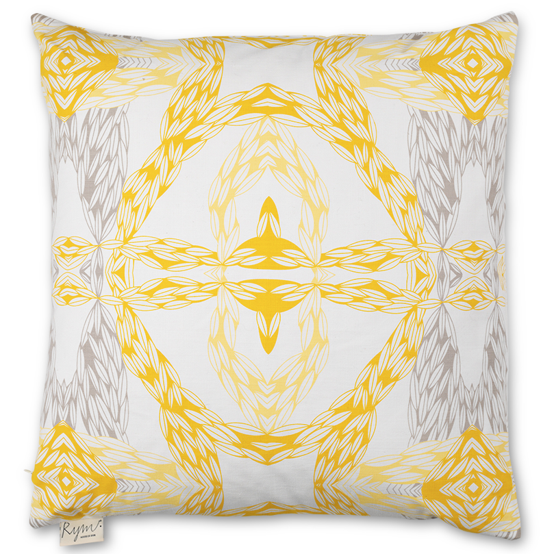 Wavy Wheat Yellow Cushion Cover - Northlight Homestore