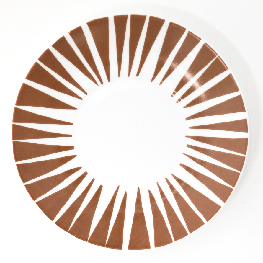 Stripes Never Wear Out Brown Saucer - Northlight Homestore