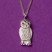 Silver Owl Pendant With Chain - Northlight Homestore