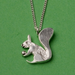 Silver Squirrel Pendant With Chain - Northlight Homestore