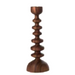 Curve Oiled Walnut Large Candlestick - Northlight Homestore