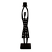 Woman Black Medium Candle Holder - Northlight Homestore