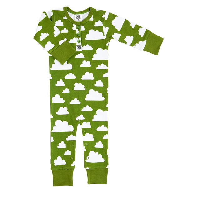 Moln Cloud Green Bodysuit (No Buttons) - Various sizes - Northlight Homestore