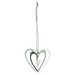 Heart Hanging Silver 3D Hanging Decoration - Northlight Homestore