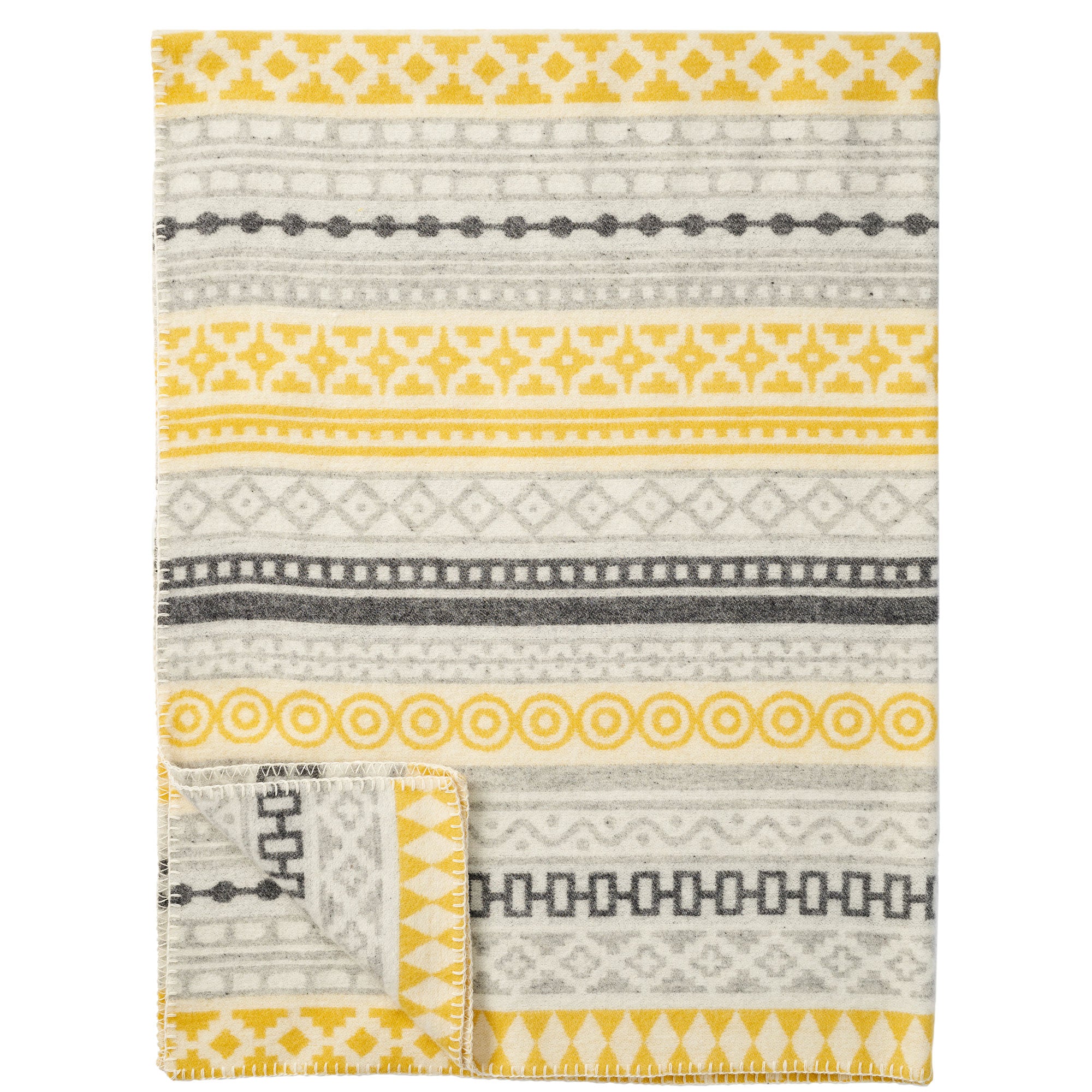Wera Yellow 130x180cm Premium Wool Blanket