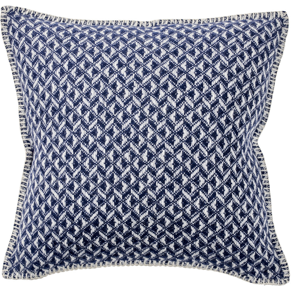 Anna Dark Blue 45x45cm Lambswool Cushion Cover