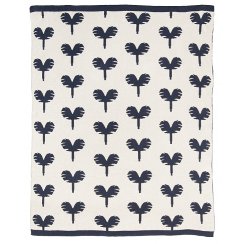 Never Grow Up Blue, Organic Cotton Baby Blanket