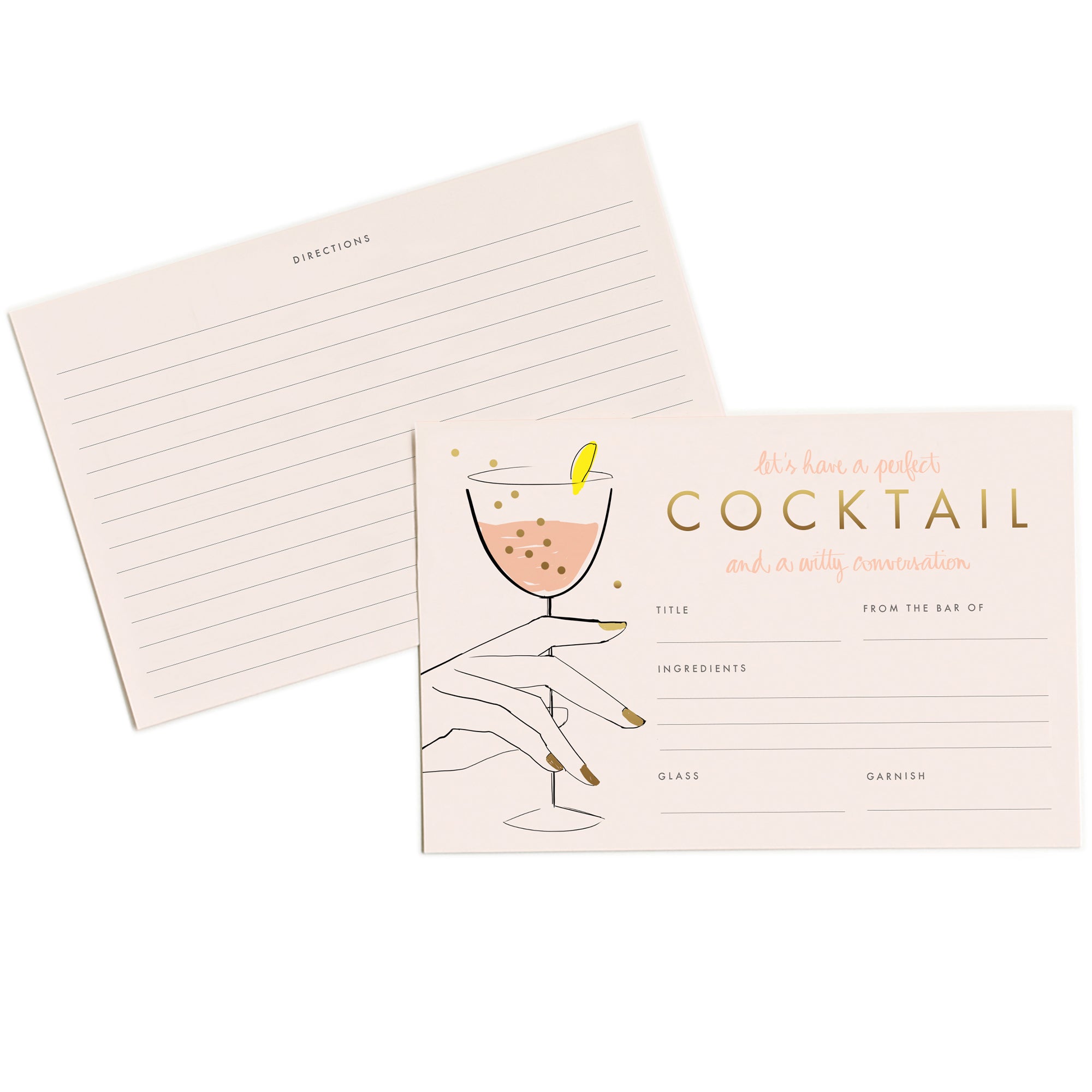 Perfect Cocktail Recipe Cards