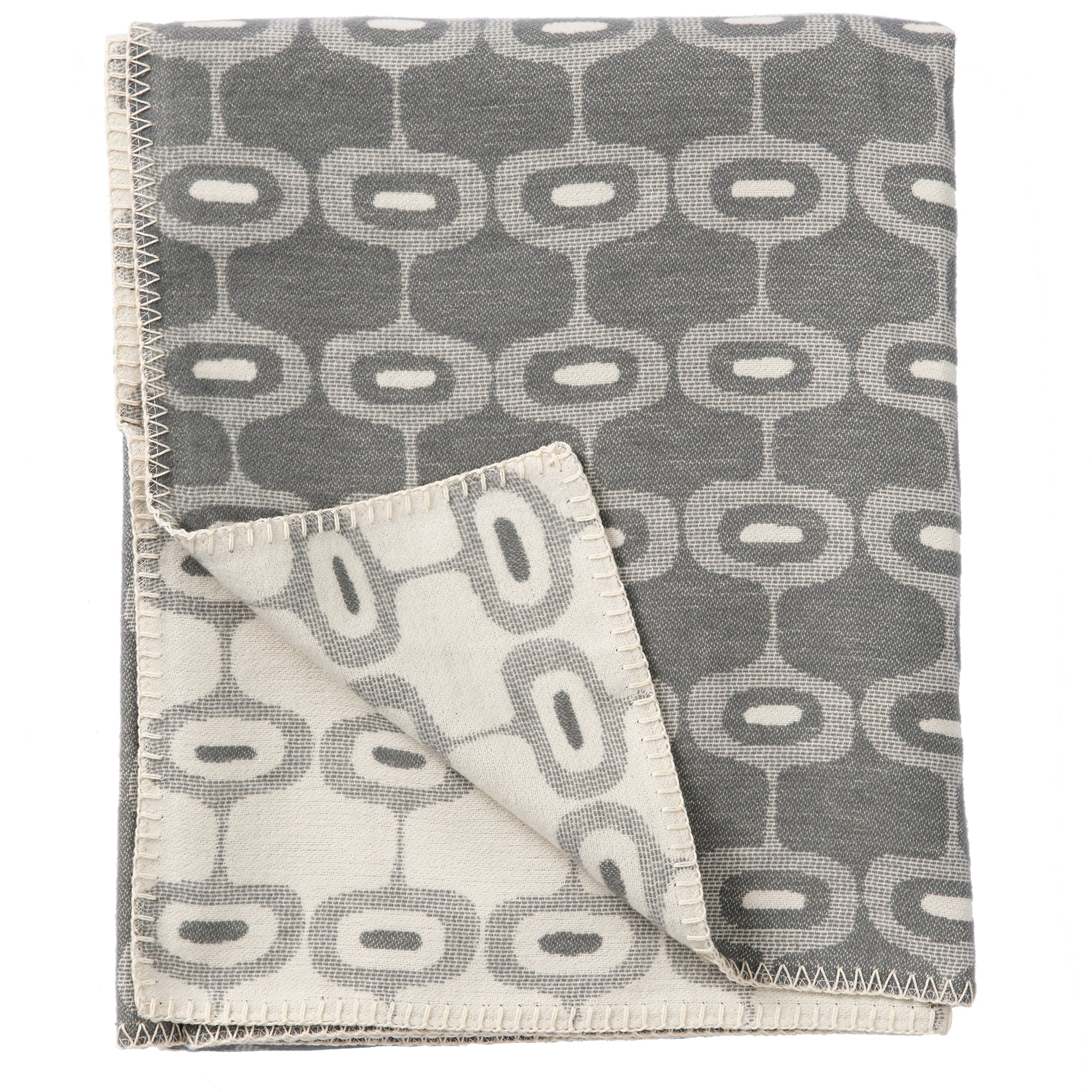 Doris Grey 140x180cm Brushed Organic Cotton Blanket