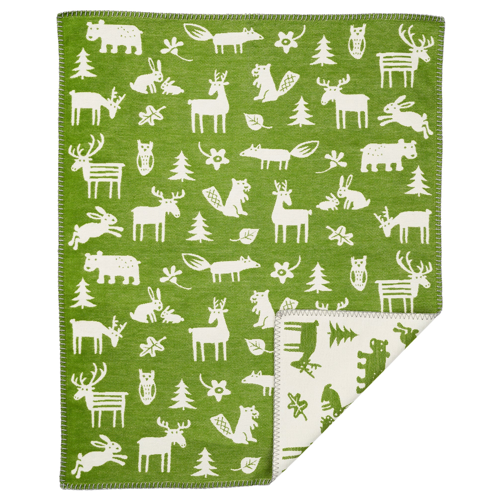 Forest Green 70x90cm Organic Brushed Cotton Blanket