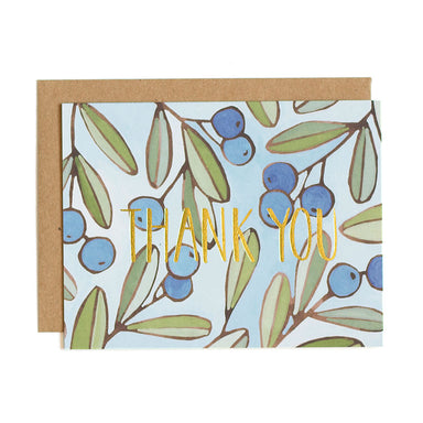 Berries Foil Thank You Card - Northlight Homestore