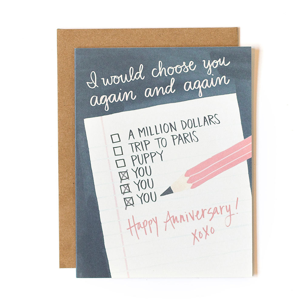 Anniversary Note Card
