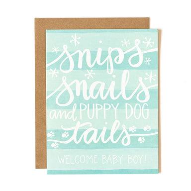 Snips Snails Baby Boy Card - Northlight Homestore