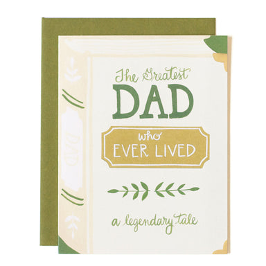 Greatest Dad Book Card - Northlight Homestore