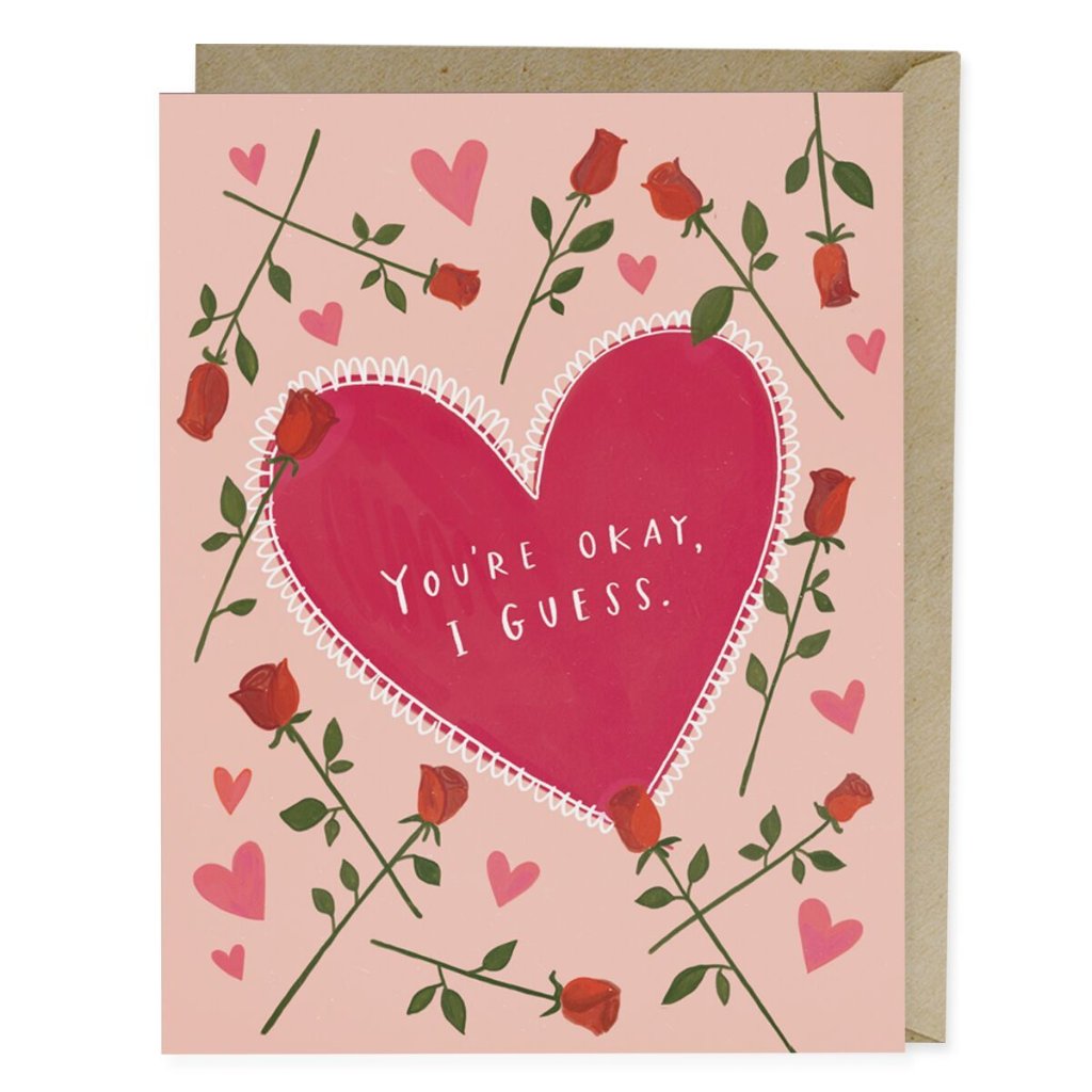 You're Okay I Guess Love Card - Northlight Homestore