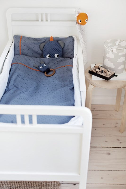 Skummis Children's Crib Bedset Blue & Orange - Northlight Homestore