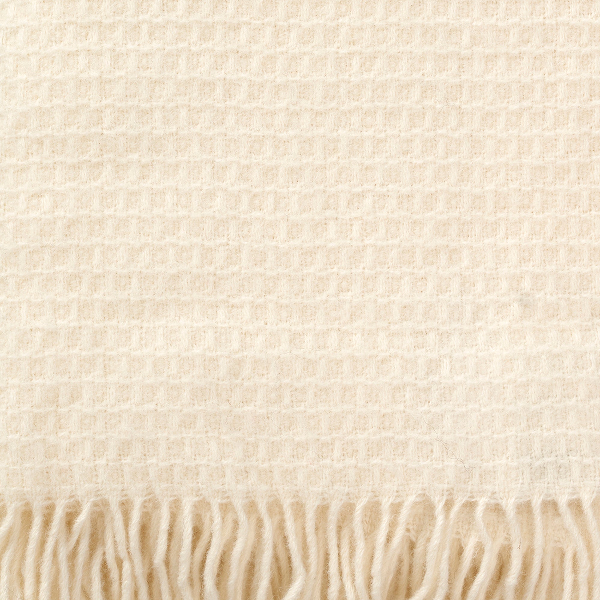 Knut Natural White 130x200cm Lambswool Throw