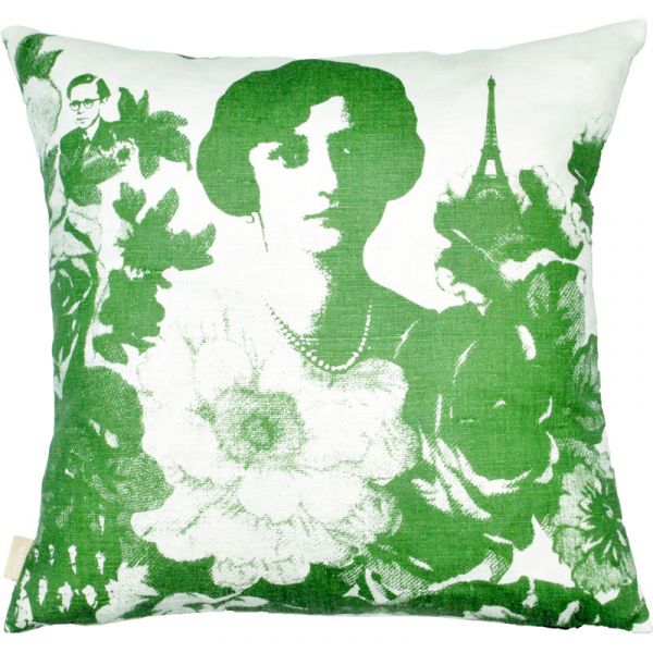 Mademoiselle Green 48x48cm Linen & Cotton Cushion Cover